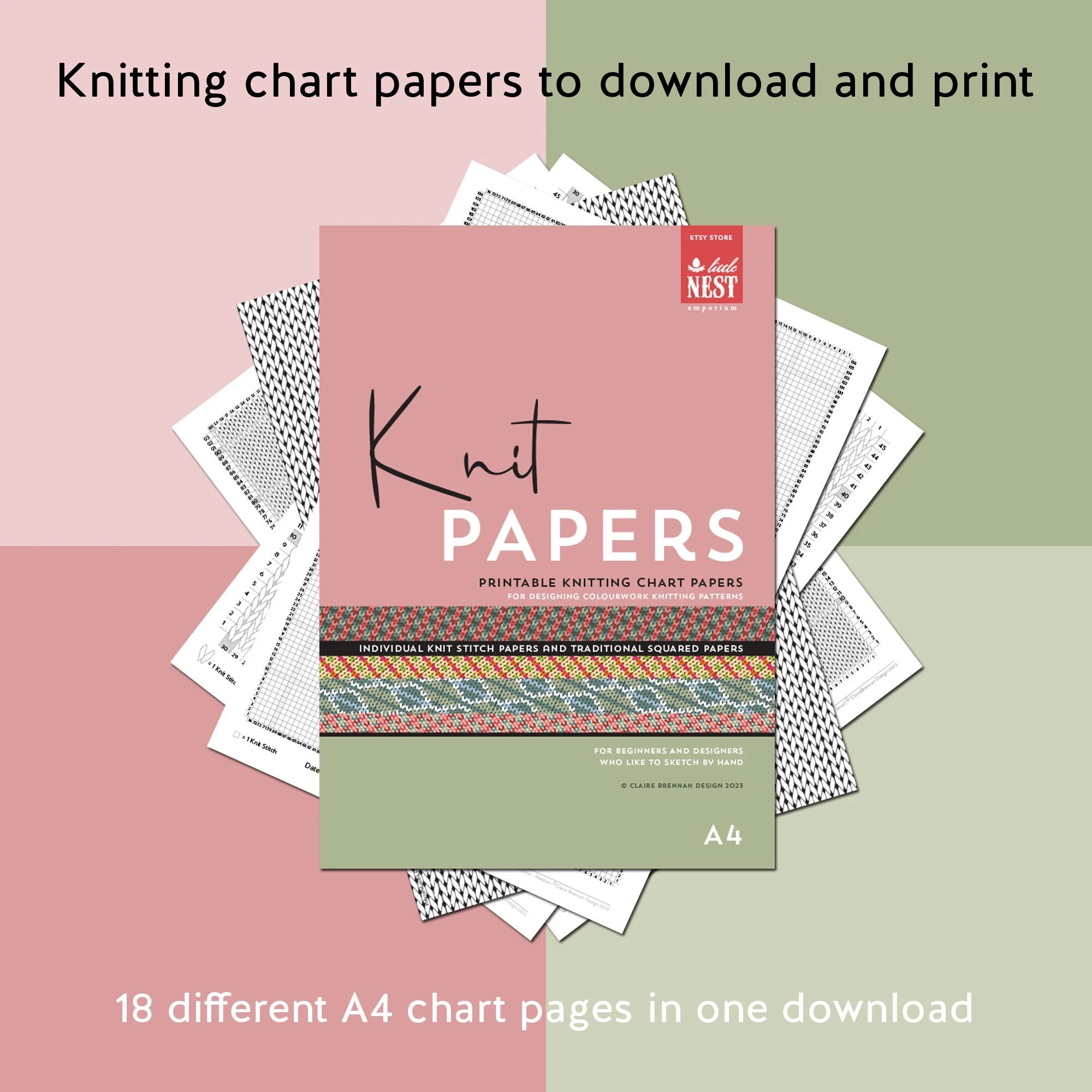 Knitters Graph Paper Etsy de