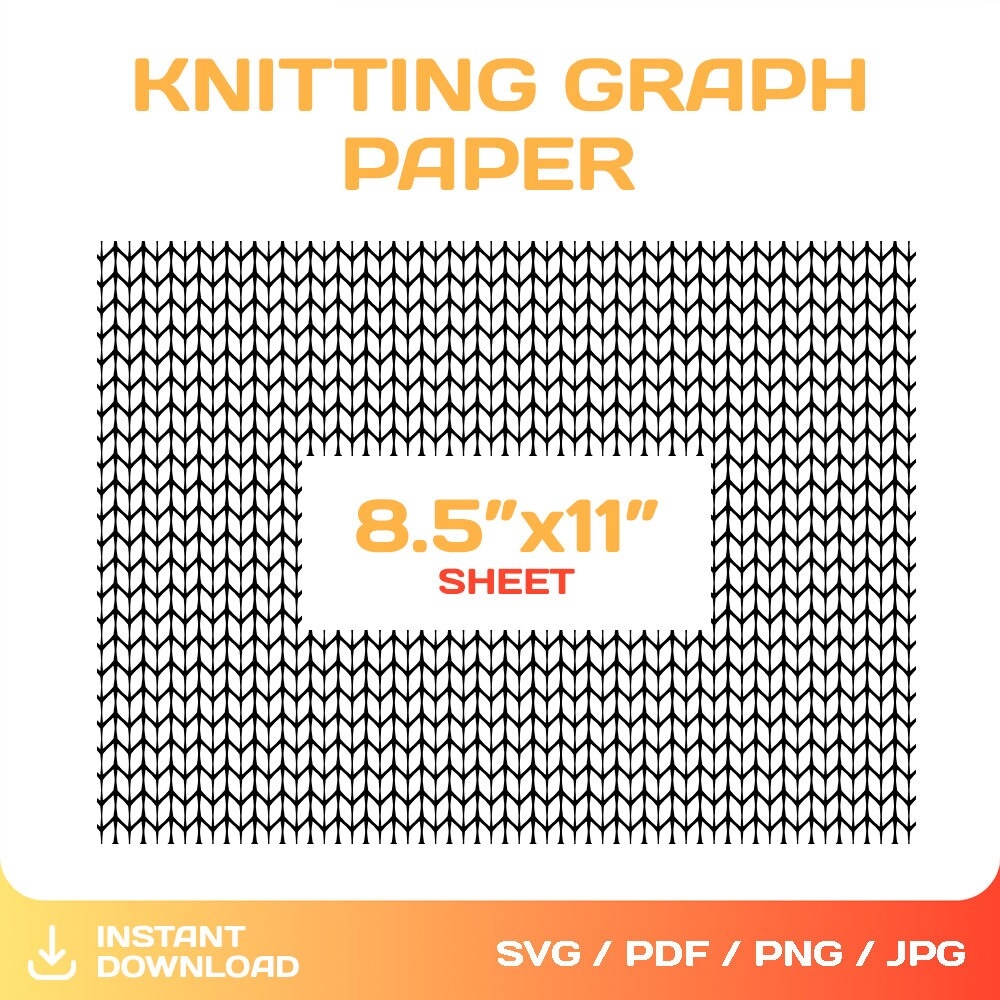 Knitting Stitch Graph Paper Template Colorwork Charts PDF SVG PNG Etsy