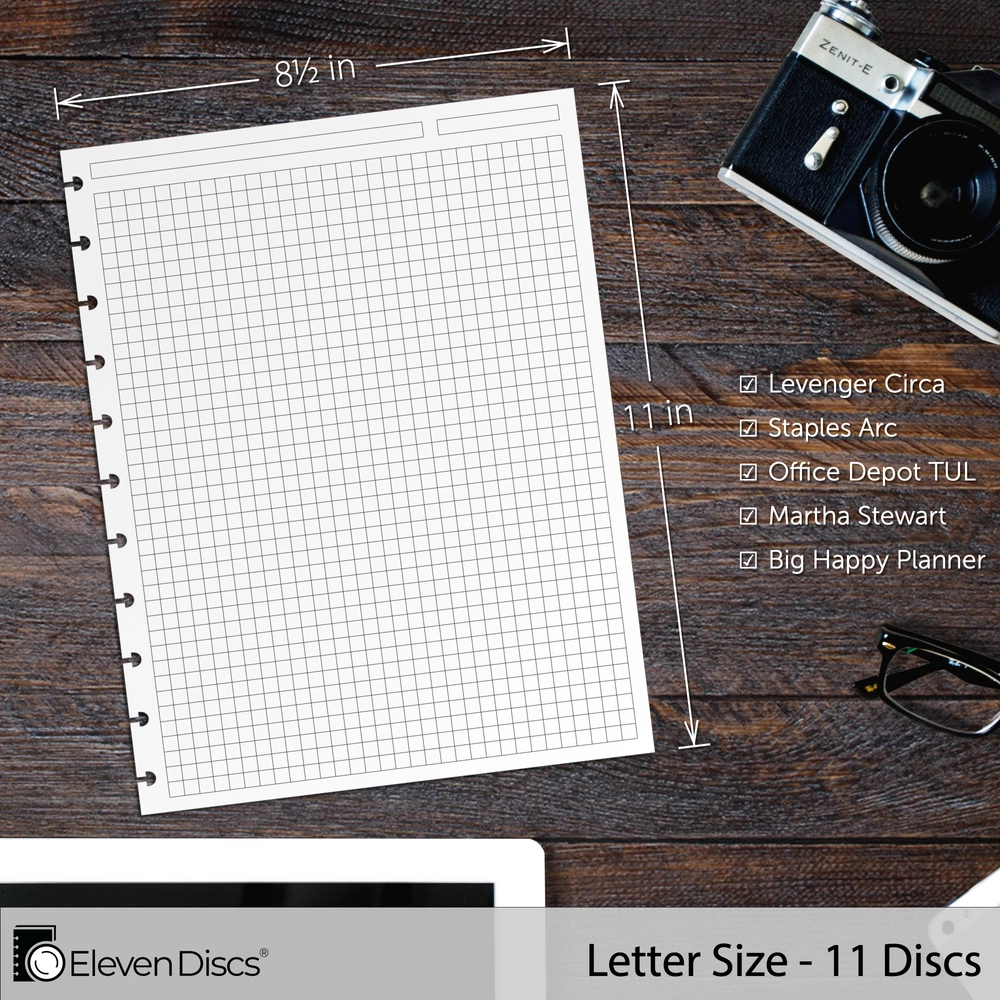 Letter Square Grid Sheets Eleven Discs