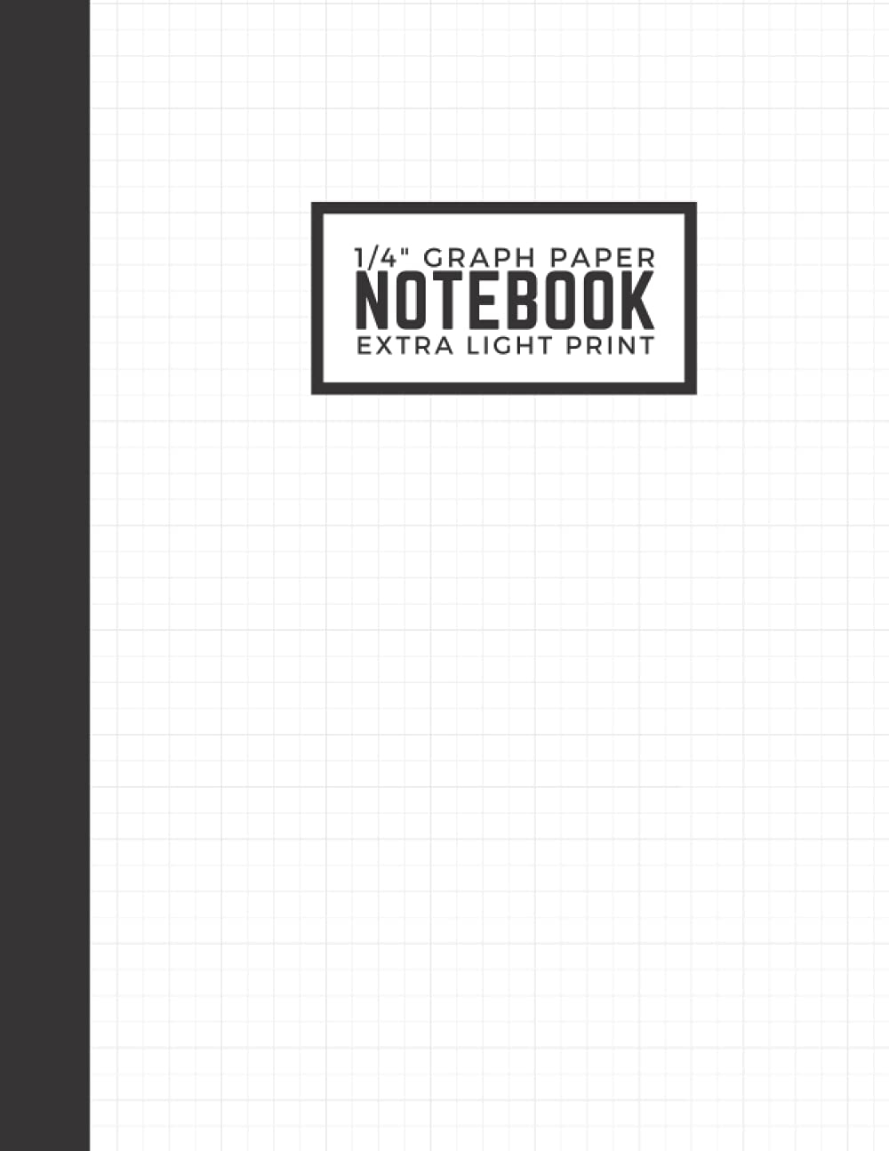 Light Print Graph Paper Notebook 1 4 Squares 4 Squares Per Inch Black 8 5 X 11 Notebook Thin Light Gray Lines For Math Science Charts Needlepoint Pixel Art Writing 