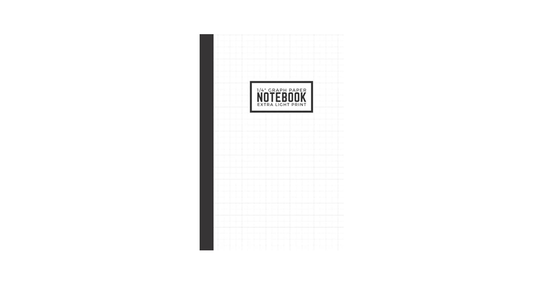 Light Print Graph Paper Notebook 1 4 Squares 4 Squares Per Inch Small Black 6 X 9 Notebook Printed With Extra Light Thin Gray Lines For Quilts Knitting Needlepoint 