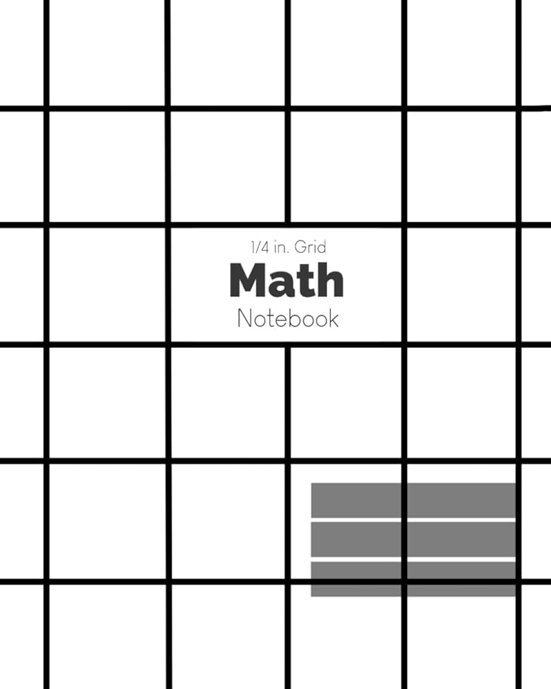 Math Graph Notebook Black White Grid 1 4 Inch Graph Paper For Advanced Mathematics By Well Done Print Co Print Co Well Done Amazon de Books