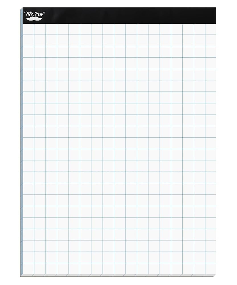 Mr Pen Graph Paper 2x2 2 Squares Per Inch 8 5 x11 55 Sheets Grid Paper Graphing