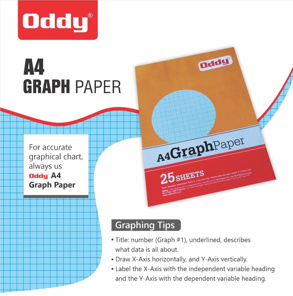 Oddy Graph Paper GPA4 25 A4 1mm Square 210mm X 285mm 25 Sheets At 2 2 piece School Stationery In Sonipat ID 22115963455