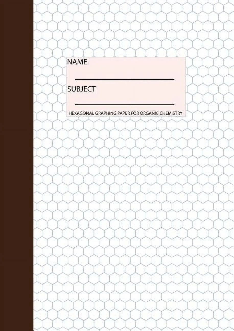 Organic Chemistry Notebook Hexagonal Graph Paper 100 Pages Paperback Walmart