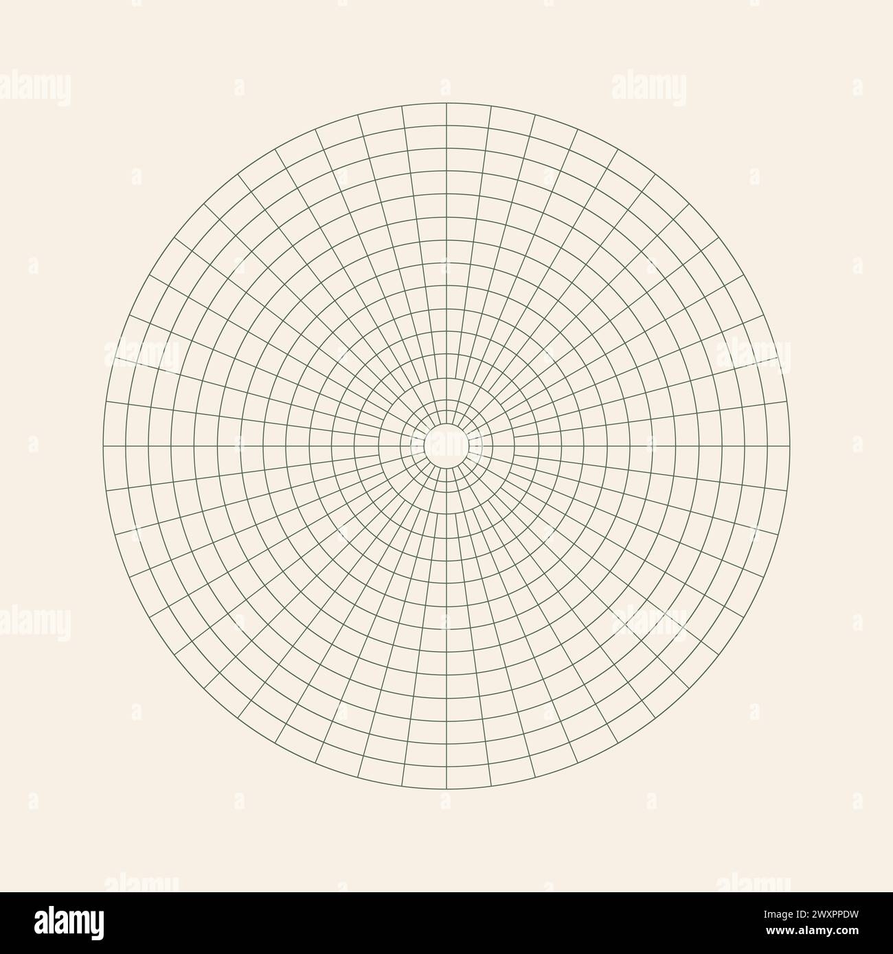 Printable Polar Coordinate Graph Paper