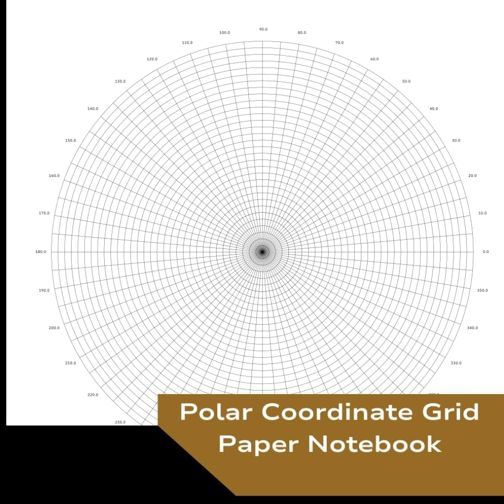 Polar Coordinate Grid Paper Notebook A Visual Guide To Polar Coordinate Systems 100 Pages 8 5 X 8 5 inches Design My Amazon Books