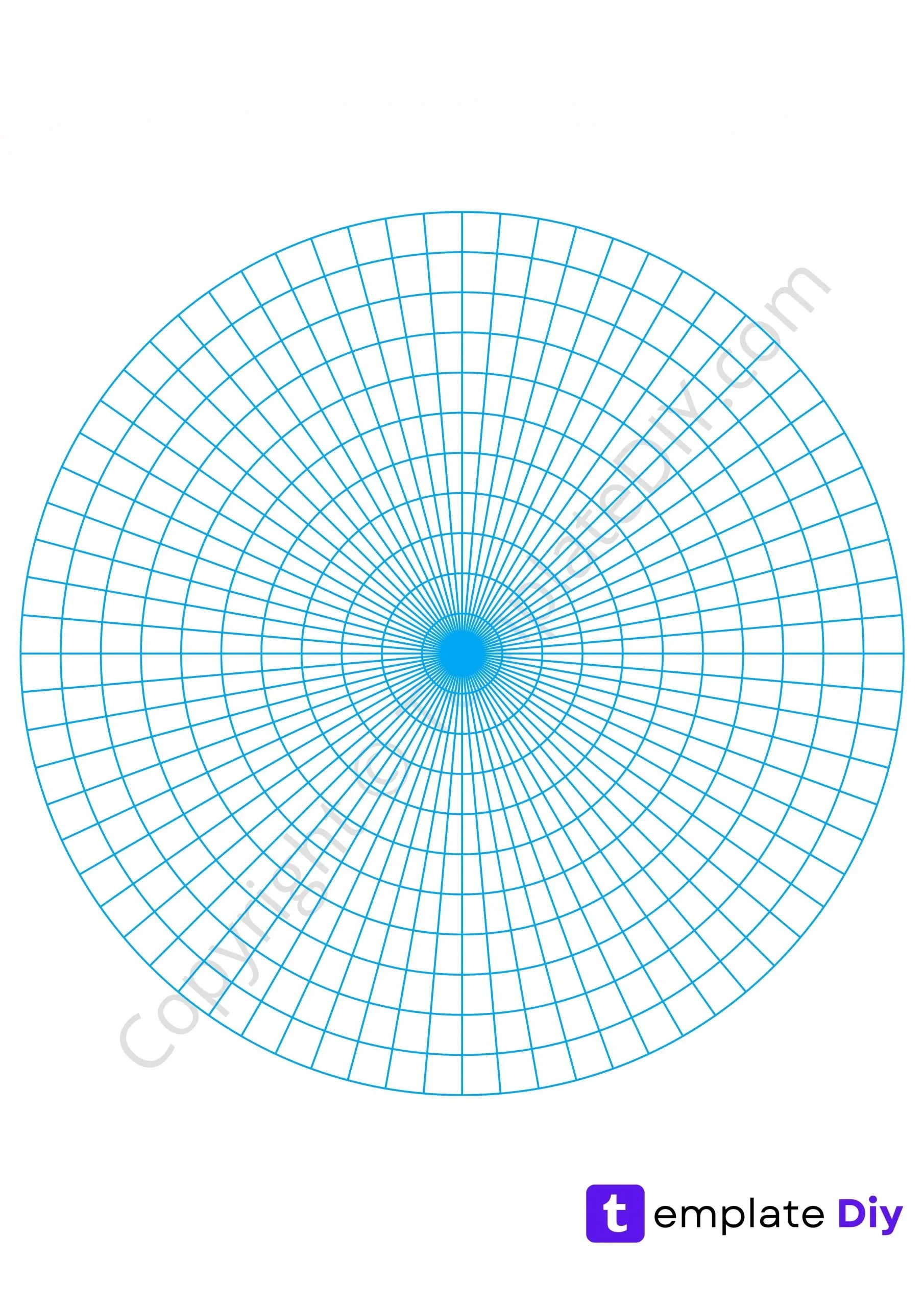 Polar Graph Paper Grid Paper Printable Template PDF