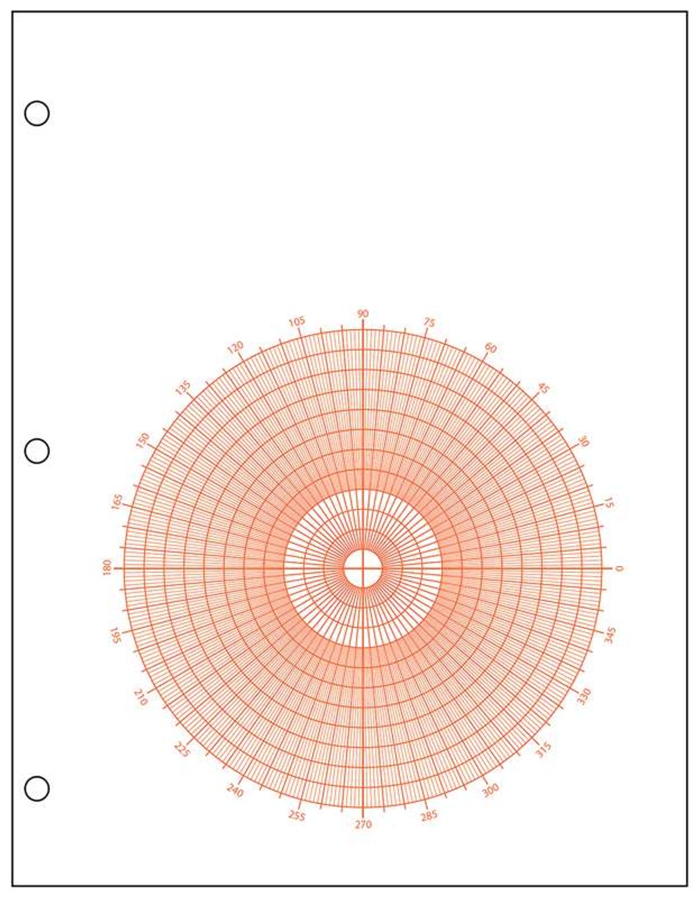 Polar With Degrees Graph Paper 1 4 Red 500 Sheet Ream Geyer Instructional Products