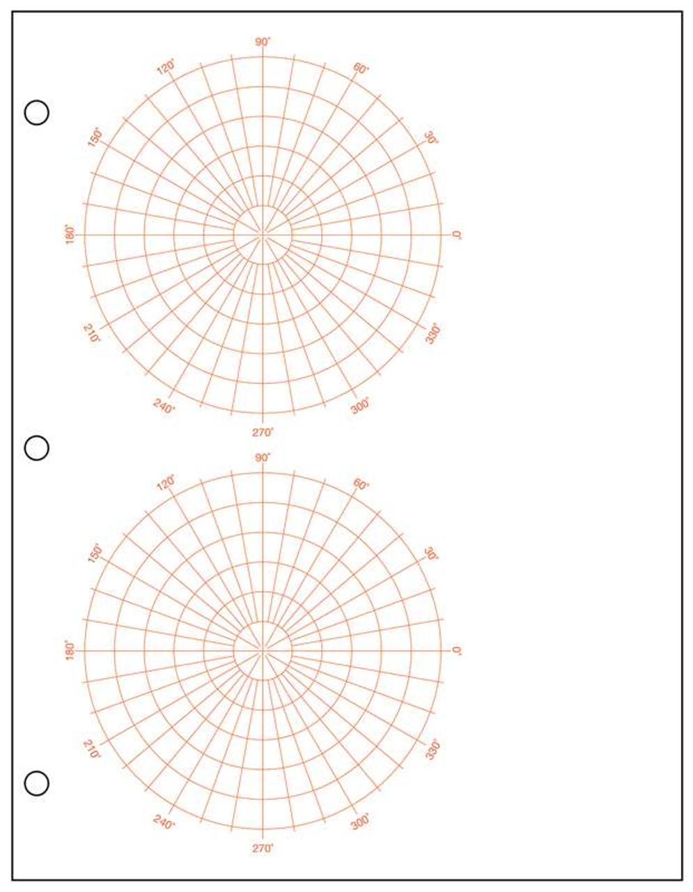 Polar With Degrees Graph Paper 3 8 Red 500 Sheet Ream Geyer Instructional Products