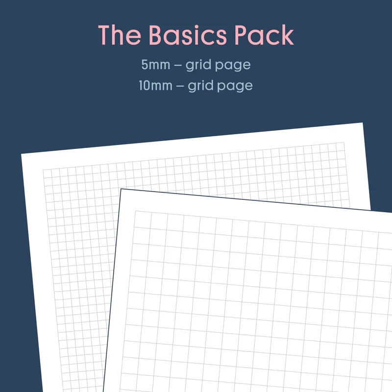 Printable Basics Pack Lined Grid Dot Grid A4 Pages Each Day