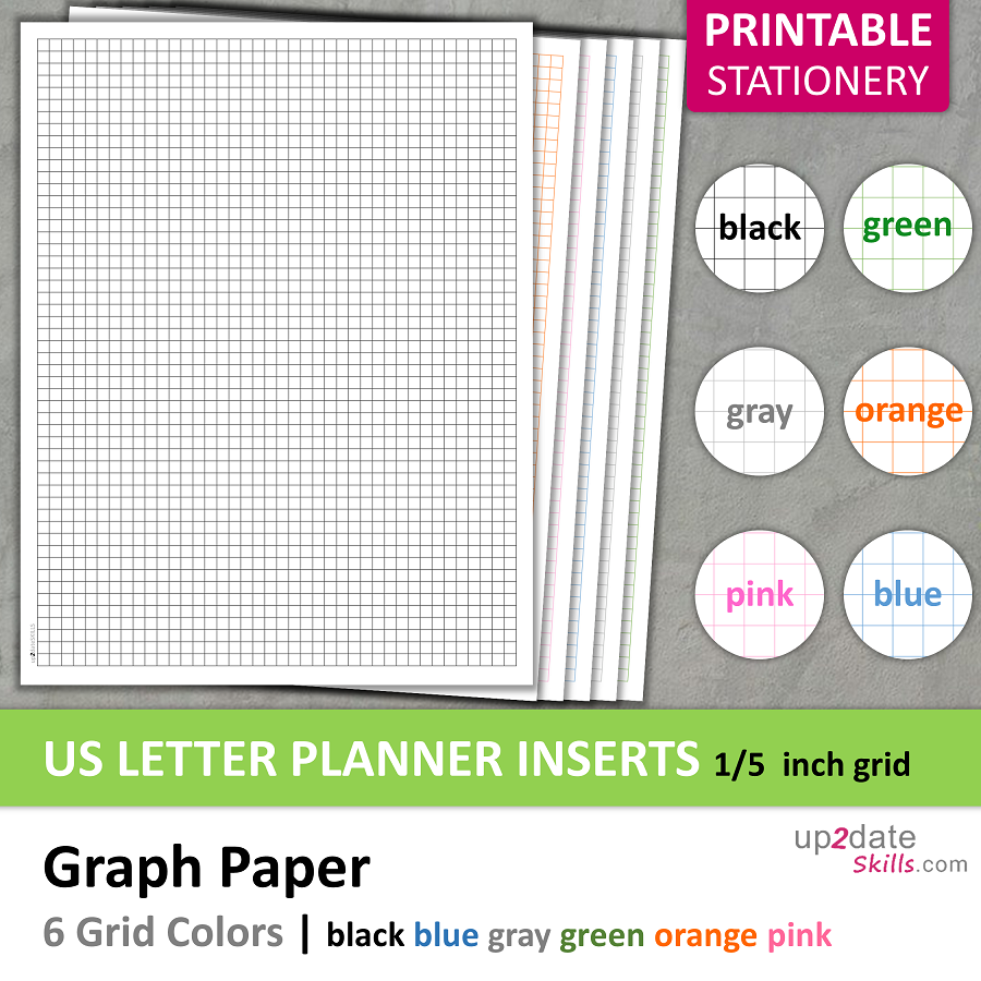 Printable Graph Paper 1 5 Inch Grid US Letter Up2dateskills