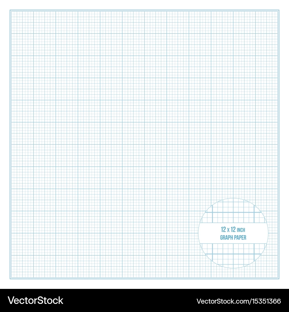 Printable Graph Paper Inch Size Royalty Free Vector Image