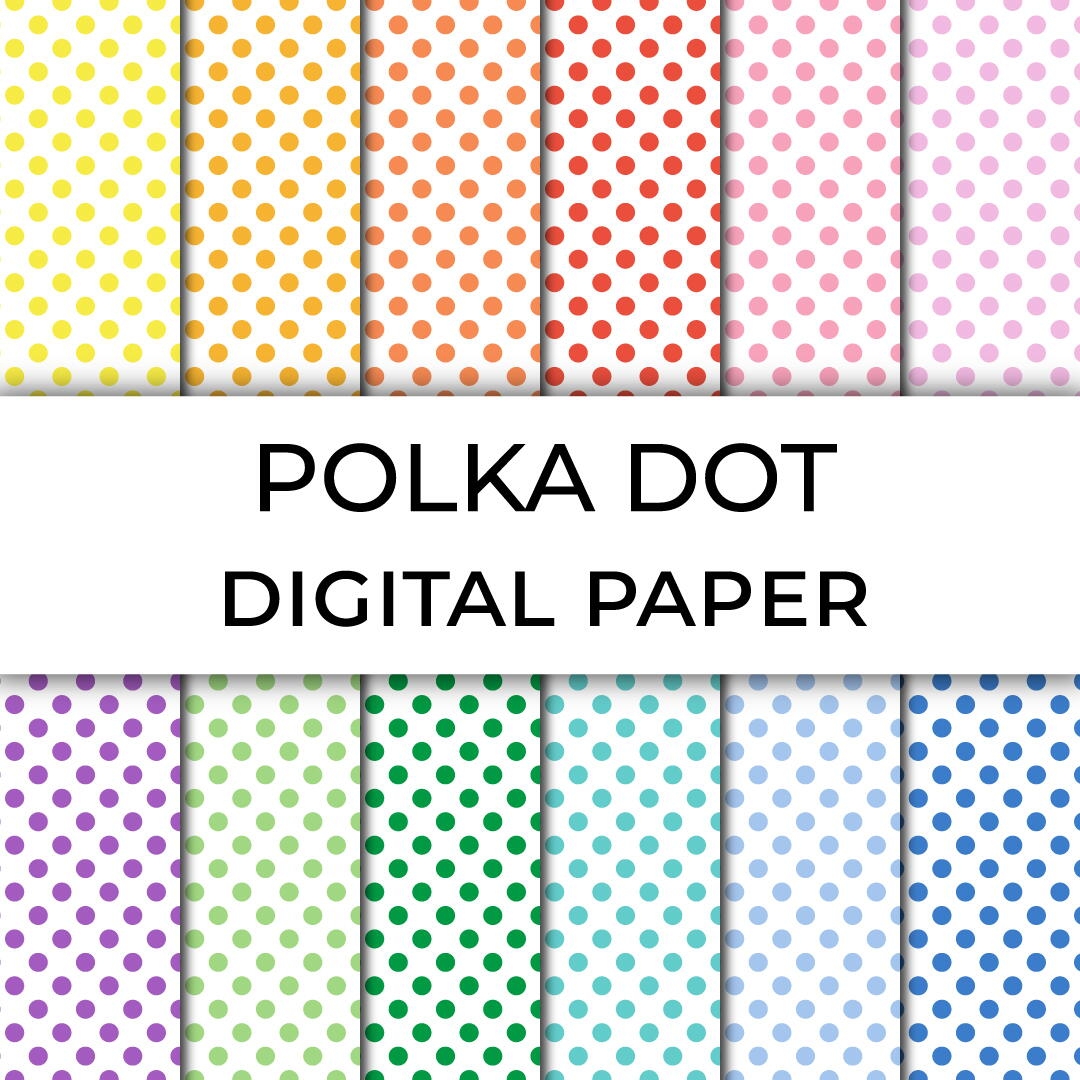 Printable Polka Dot Digital Paper AllFreePaperCrafts