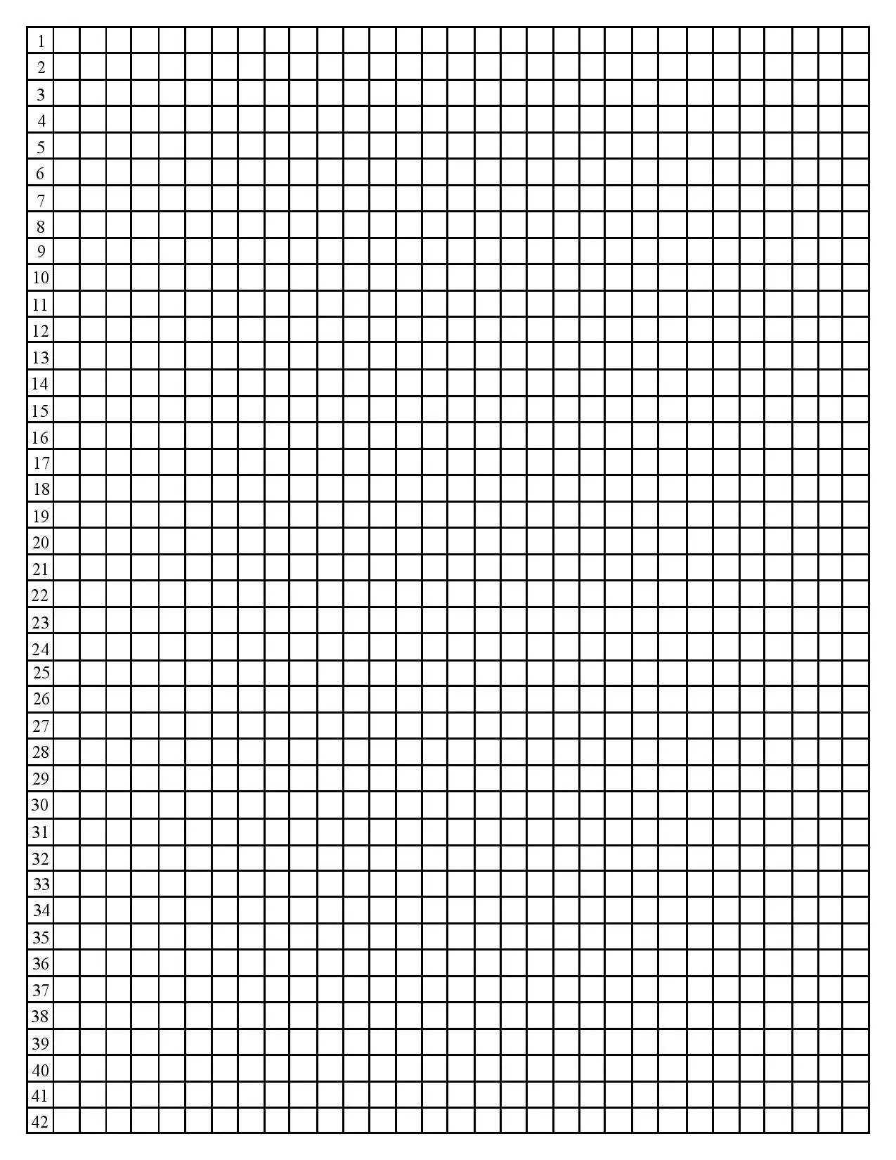 quarter inch graph paper with line numbers etsy uk