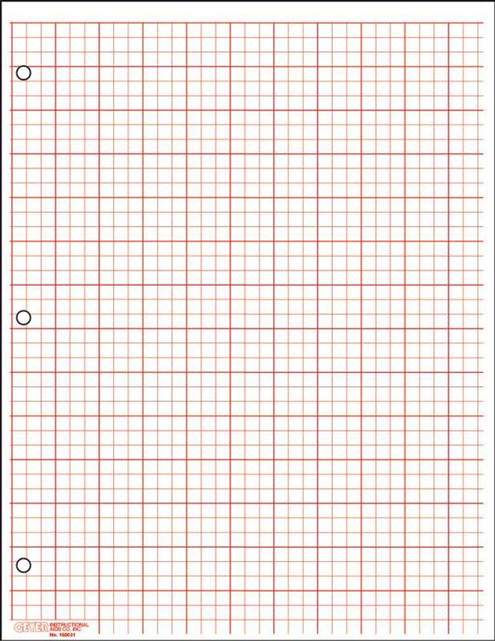 Ream Of Paper Numbered Axis Graph Paper 4 Quadrant Grid With 3 16 Blue Planet Square