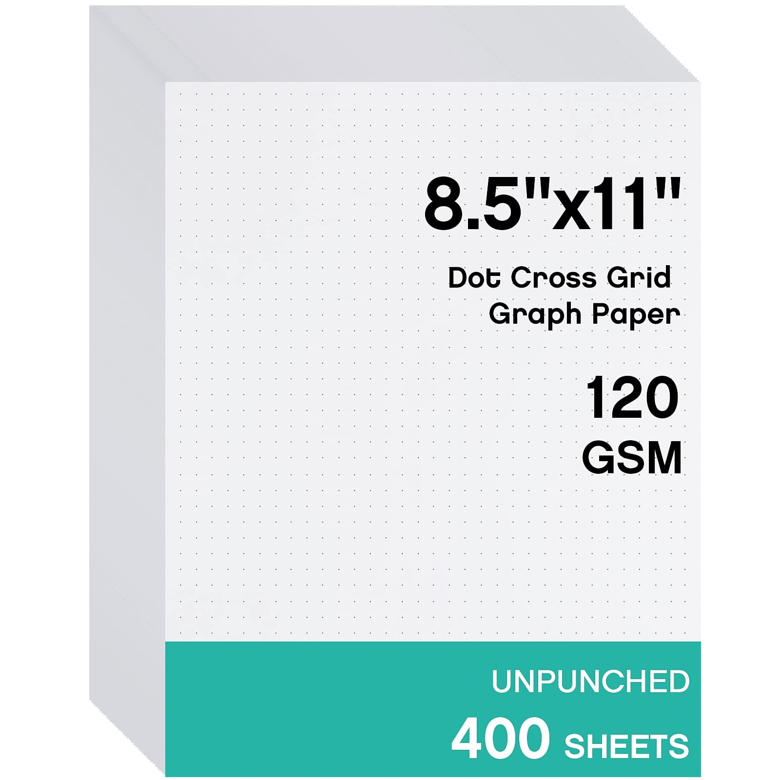 Sabary 400 Sheets Dot Cross Grid Graph Paper 8 5 X 11 Inches Letter Size Grid Paper