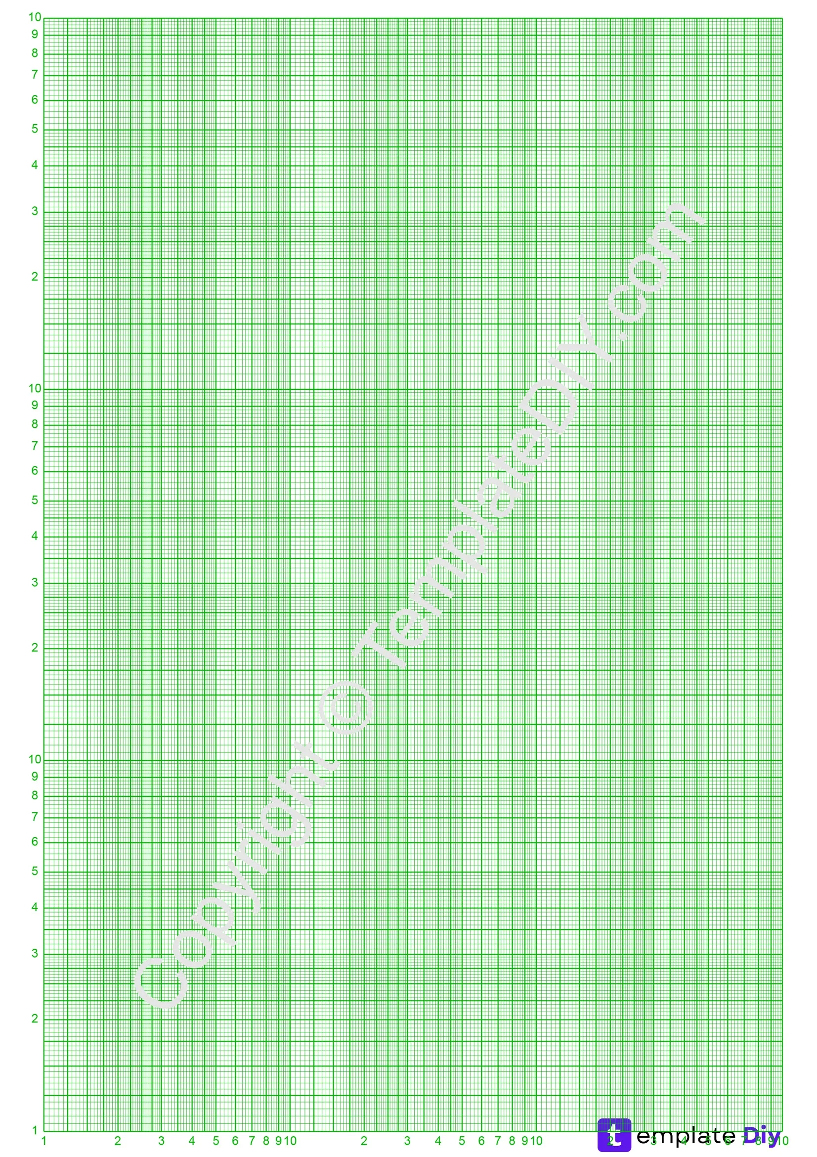 Semi Log Graph Paper Grid Paper Printable Template In PDF