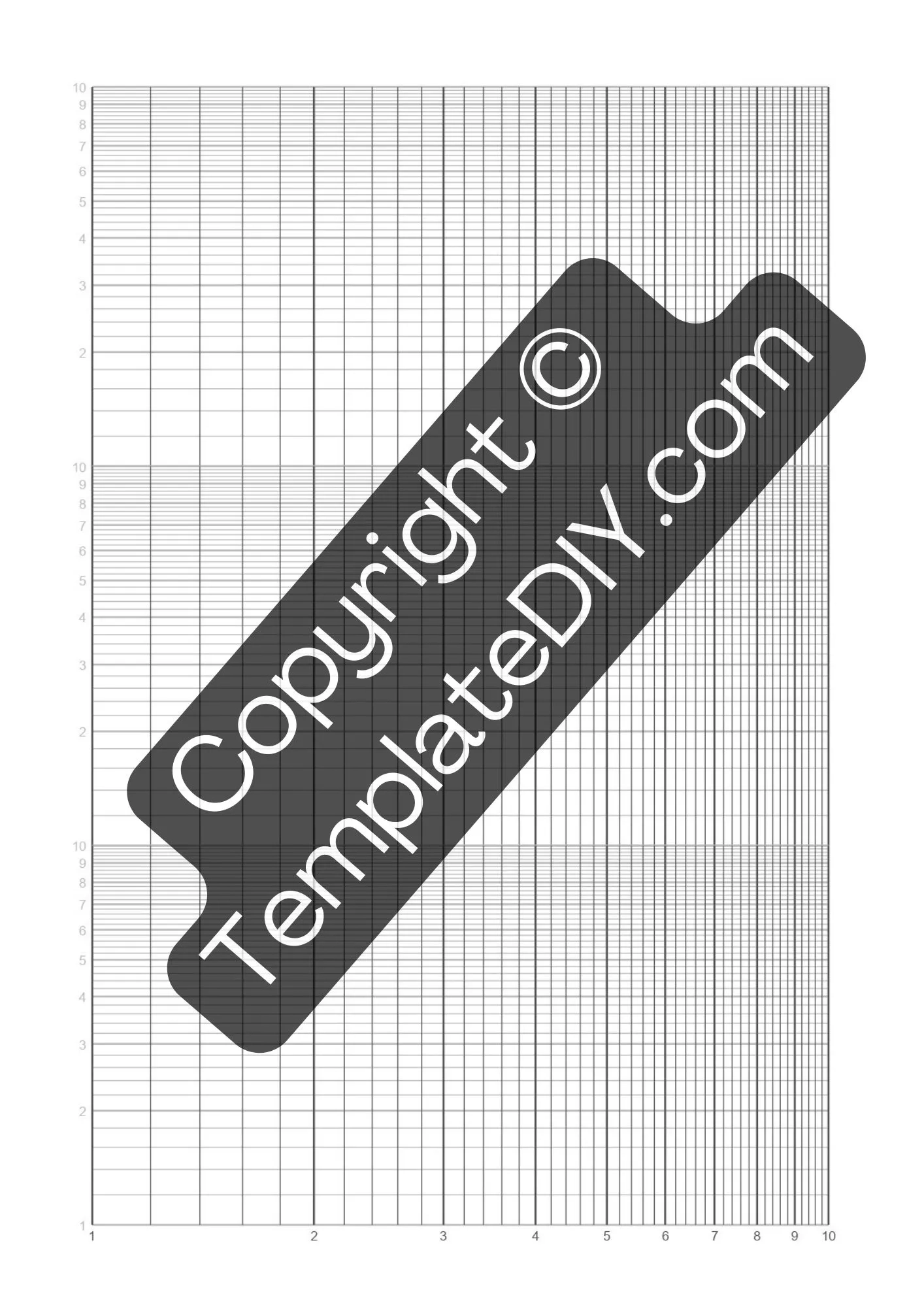 Semi Log Graph Paper Grid Paper Printable Template In PDF