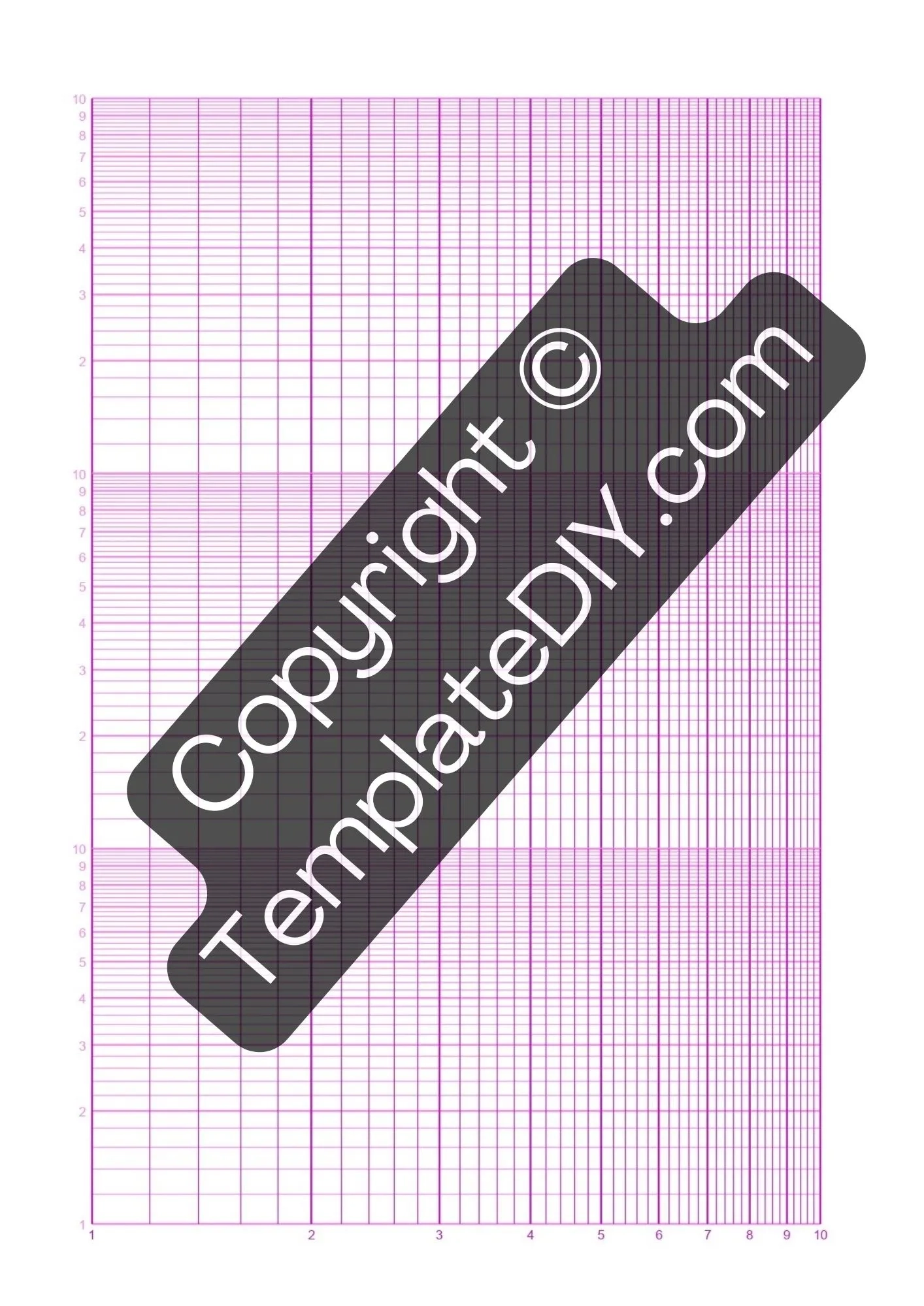 Semi Log Graph Paper Grid Paper Printable Template In PDF