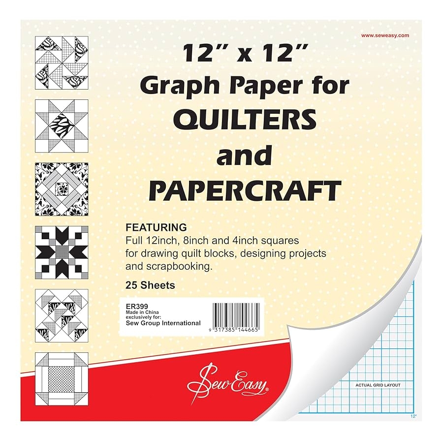 Sew Easy Quilters Graph Paper 12 X 12 Inch Amazon de Home Kitchen