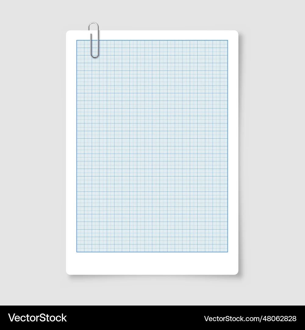Sheet Of Graph Paper With Grid Millimeter Vector Image