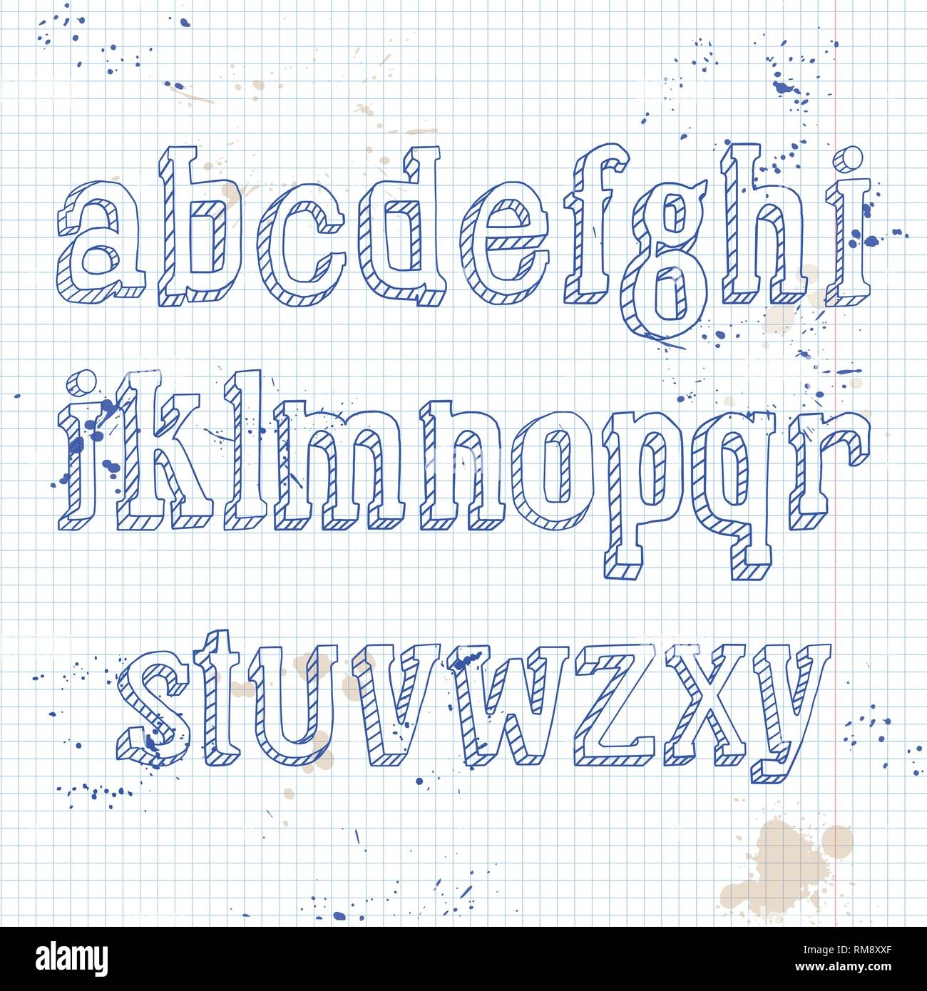 Letters On Graph Paper