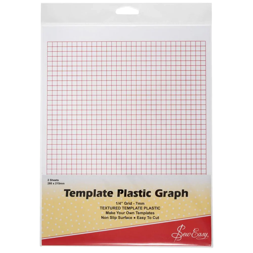 Template Plastic Printed 11 X 8 5 Inch 2 Sheets Sew Essential