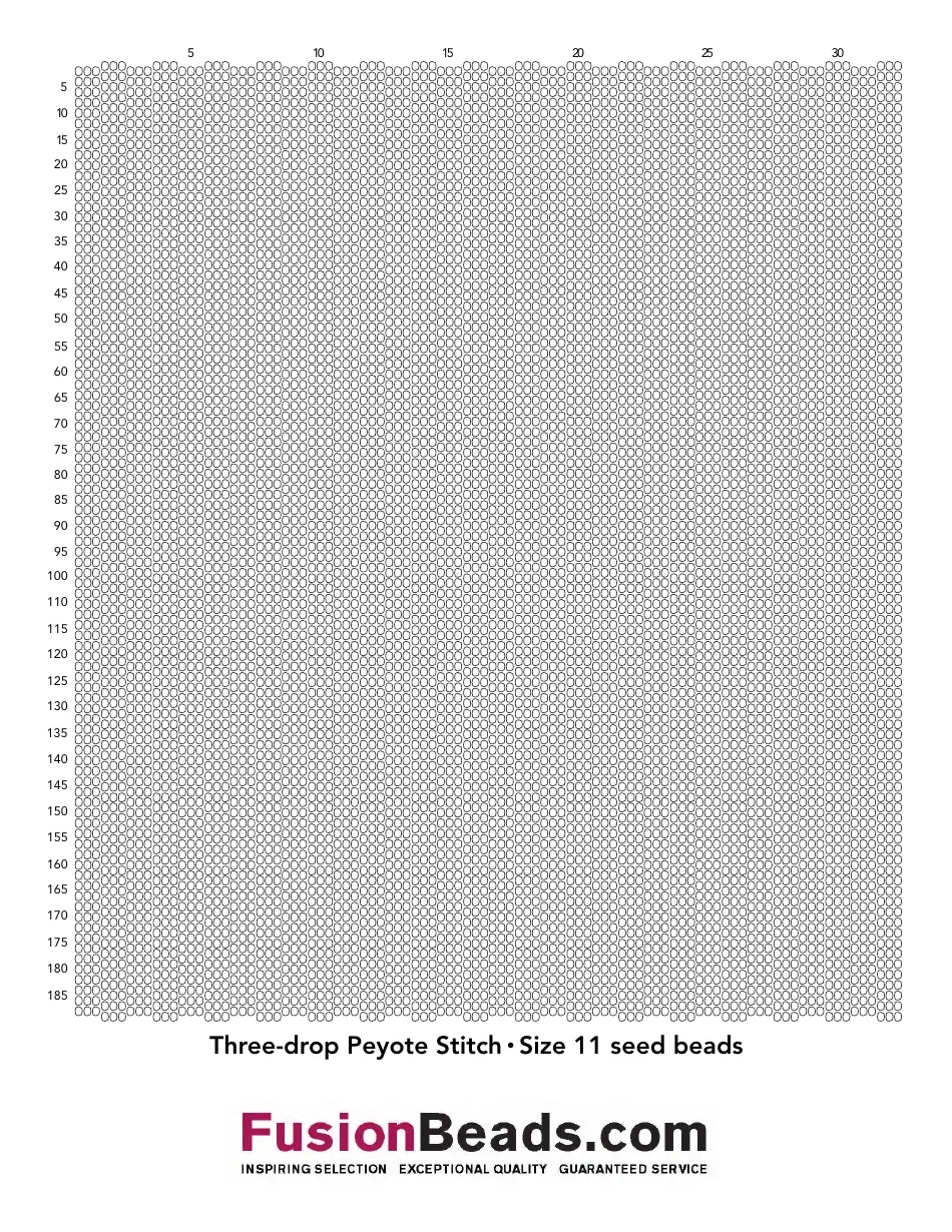 Three Drop Peyote Stitch Graph Paper Size 11 Seed Beads Download Printable PDF Templateroller