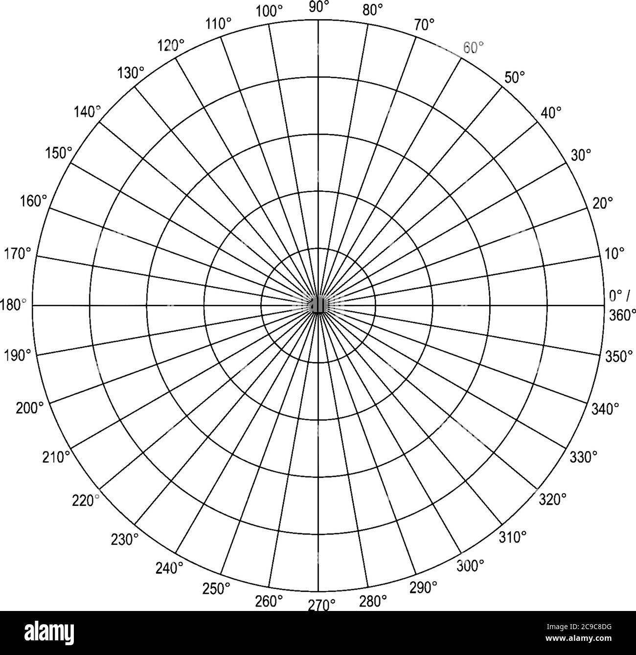 Tracing Paper 500 Ream Radian Circle Grids 1 4 Spacing 500 Double Sided Sheets 3 Hole Punched Polar Graph Paper