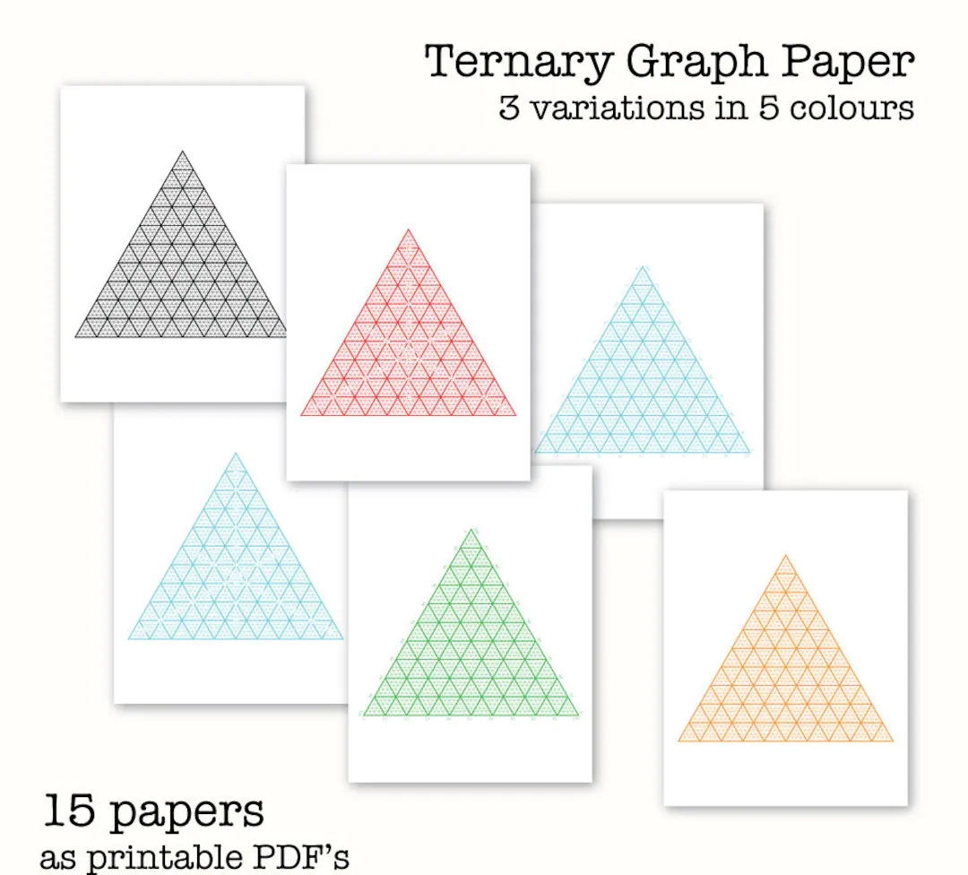 Triangular Graph Paper 15 Ternary Papers Printable PDF digital Download Etsy Australia