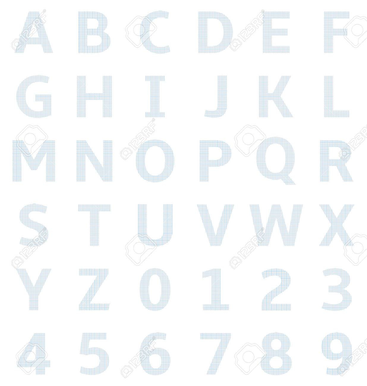 Uppercase Alphabet On Graph Paper Royalty Free SVG Cliparts Vectors And Stock Illustration Image 28295905 