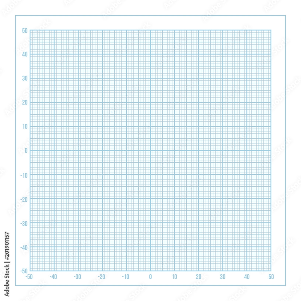 Vector Blue Metric Graph Paper With Coordinate Axis 1mm Grid Accented Every 10 Millimeters Stock Vector Adobe Stock