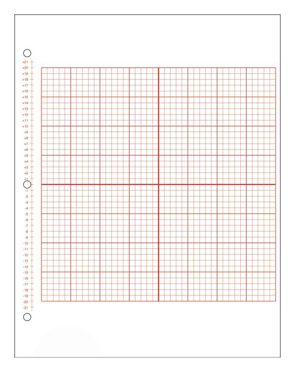 Vertical Numbered Graph Paper 3 16 Red 500 Sheet Ream Geyer Instructional Products
