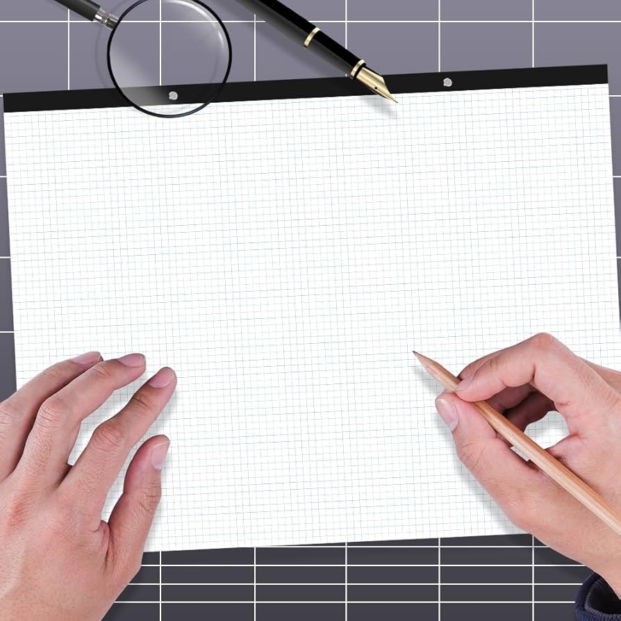Yiaoyinnz 50 Sheets Large Graph Paper 24 X 36 Inch Graph Paper Pad 1 And 1 4inch Ruled Giant Grid Sheet Blueprint Drafting Pad For Engineering Architect Designer Mathematician